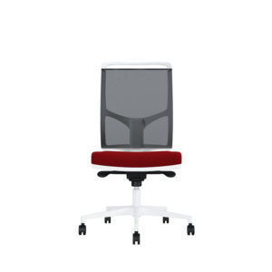 Bürodrehstuhl Zed | Weißes Kunststoff | Ohne Armlehnen | Fußkreuz aus Kunststoff