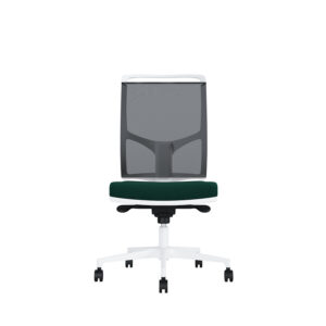 Bürodrehstuhl Zed | Weißes Kunststoff | Ohne Armlehnen | Fußkreuz aus Kunststoff